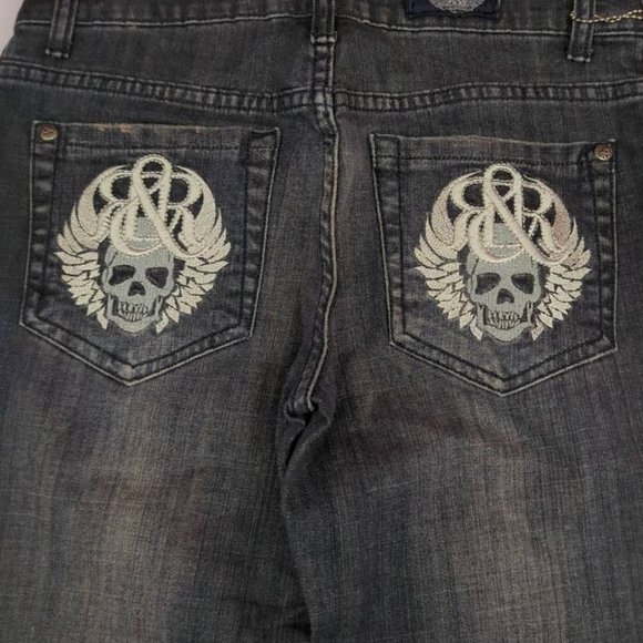 VIP Rock & Republic Faded Black Jeans, Size 26, 31 Inseam Bootcut New with Tags - Picture 4 of 14